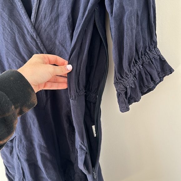 Young Fabulous and Broke YFB Morgan Romper French Navy Shorts Linen Playsuit Sm - Picture 12 of 13